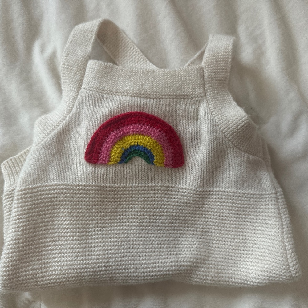 Baby Boden Rainbow sweater romper